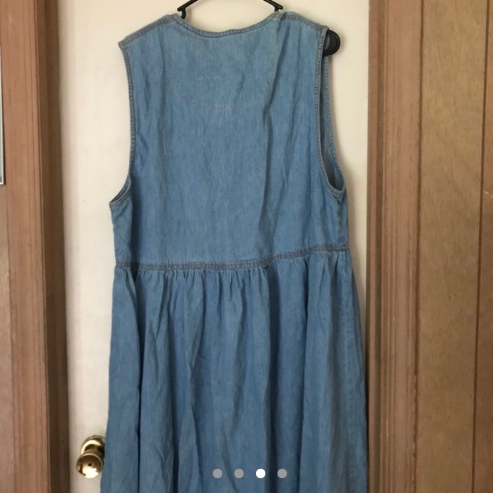 Jumper denim embroidered dress - Picture 3 of 4